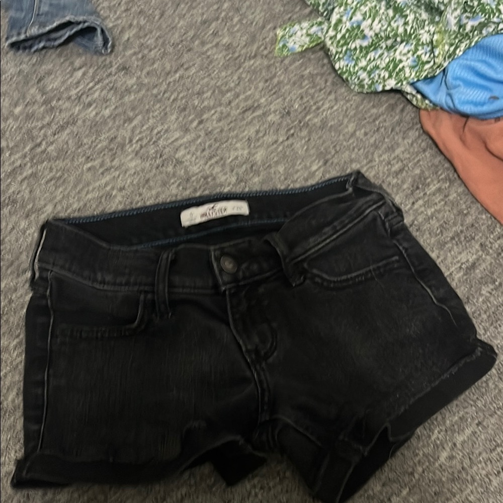 Black Denim Shorts